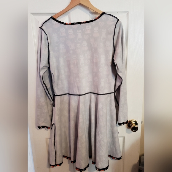 Blackmilk Meowlloween Long Sleeve Toastie Dress - Picture 5 of 8